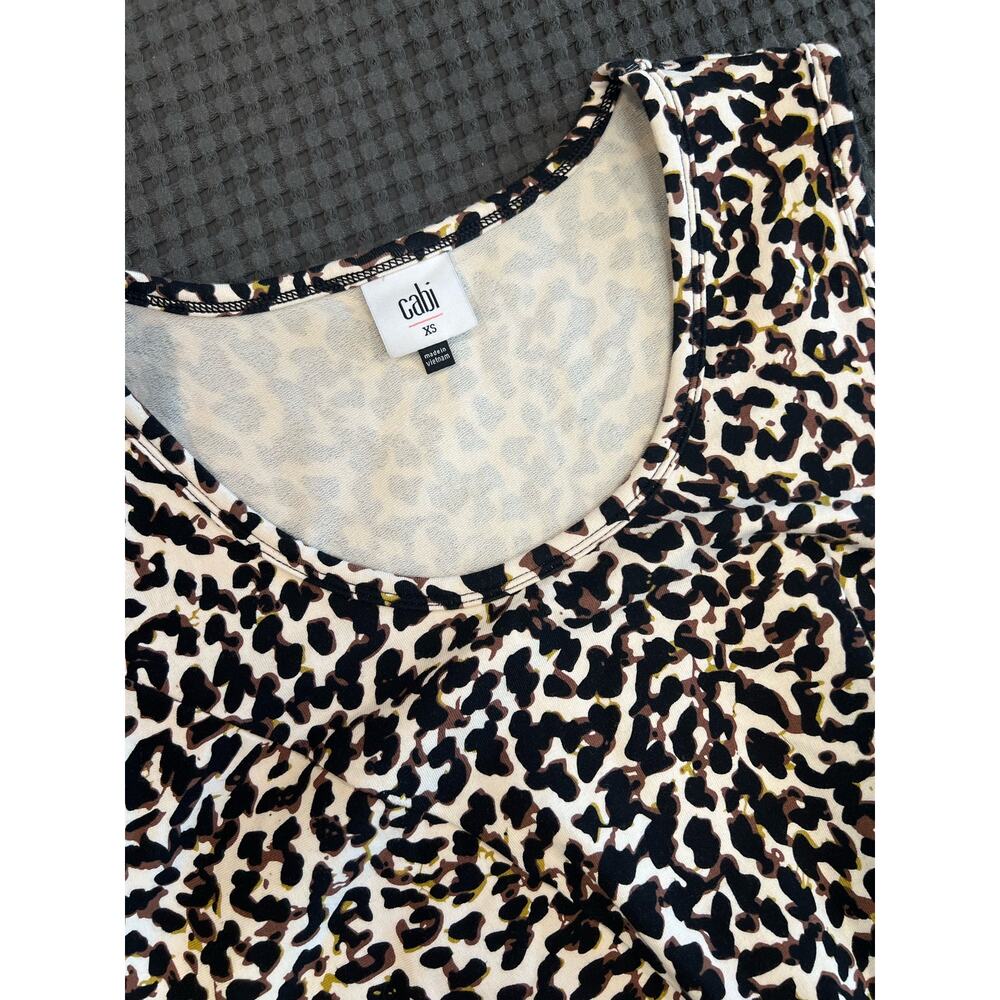 Cabi Tank | Womens Leopard Athletic Top | XS - Picture 3 of 8